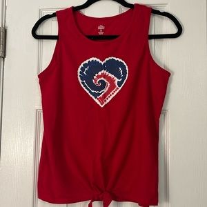 💖 Patriotic Tye Dye Heart Tank Top